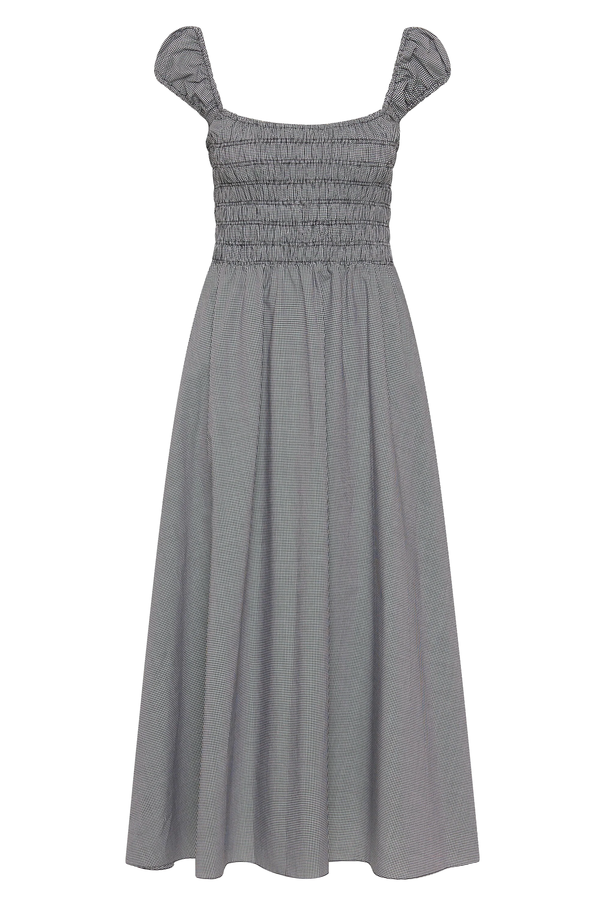 Amelie Midi Dress Gingham Black - Final Sale - Image 7