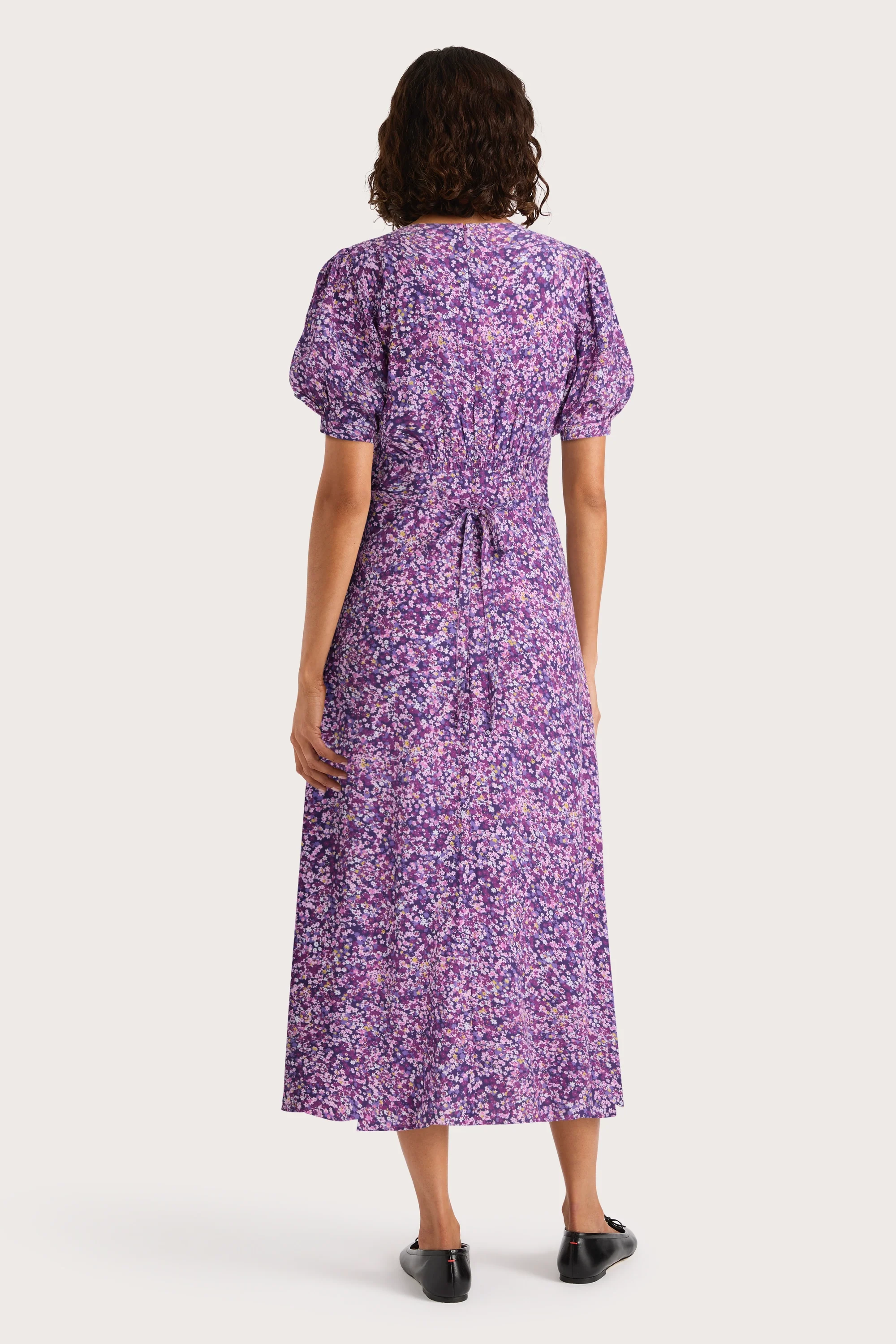 Bellavista Midi Dress Meander Micro Purple - Final Sale - Image 4