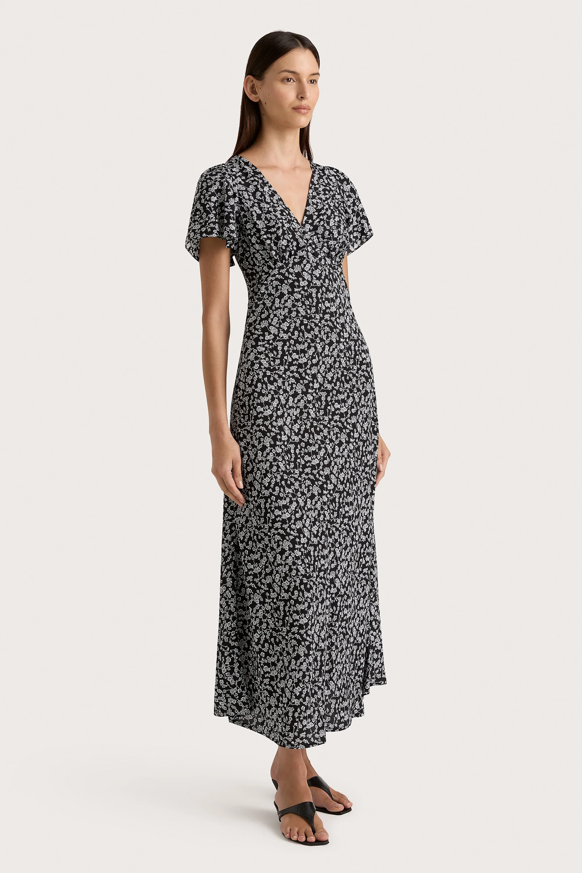 Boda Midi Dress Amaryllis Floral Black - Final Sale - Image 3
