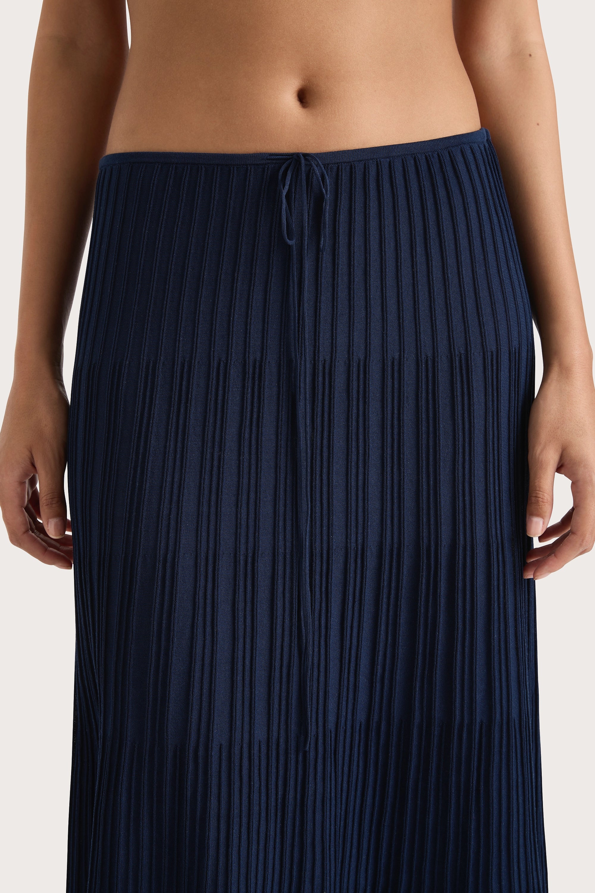 Citara Drawstring Midi Skirt Navy - Final Sale - Image 7