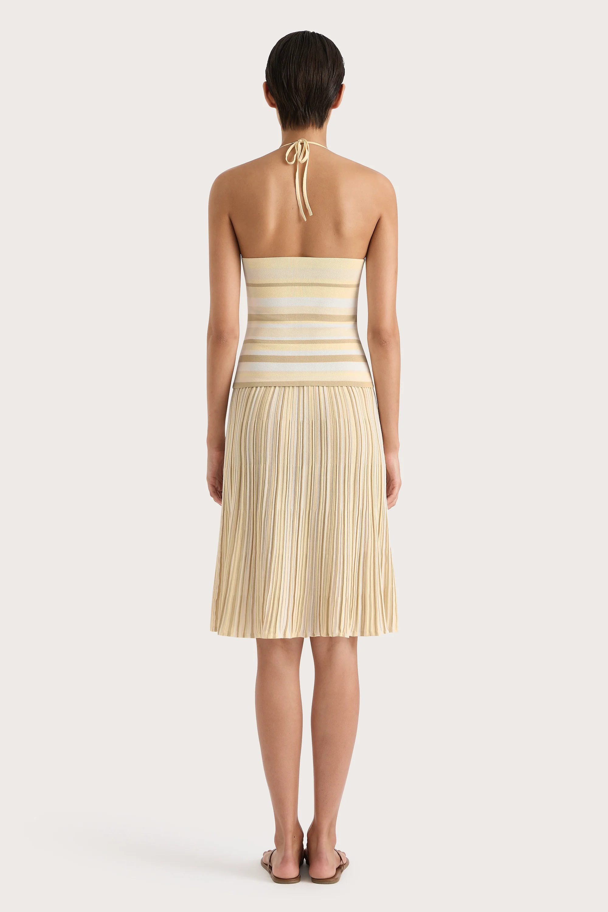 Citara Halter Top Butter Stripe - Final Sale - Image 6