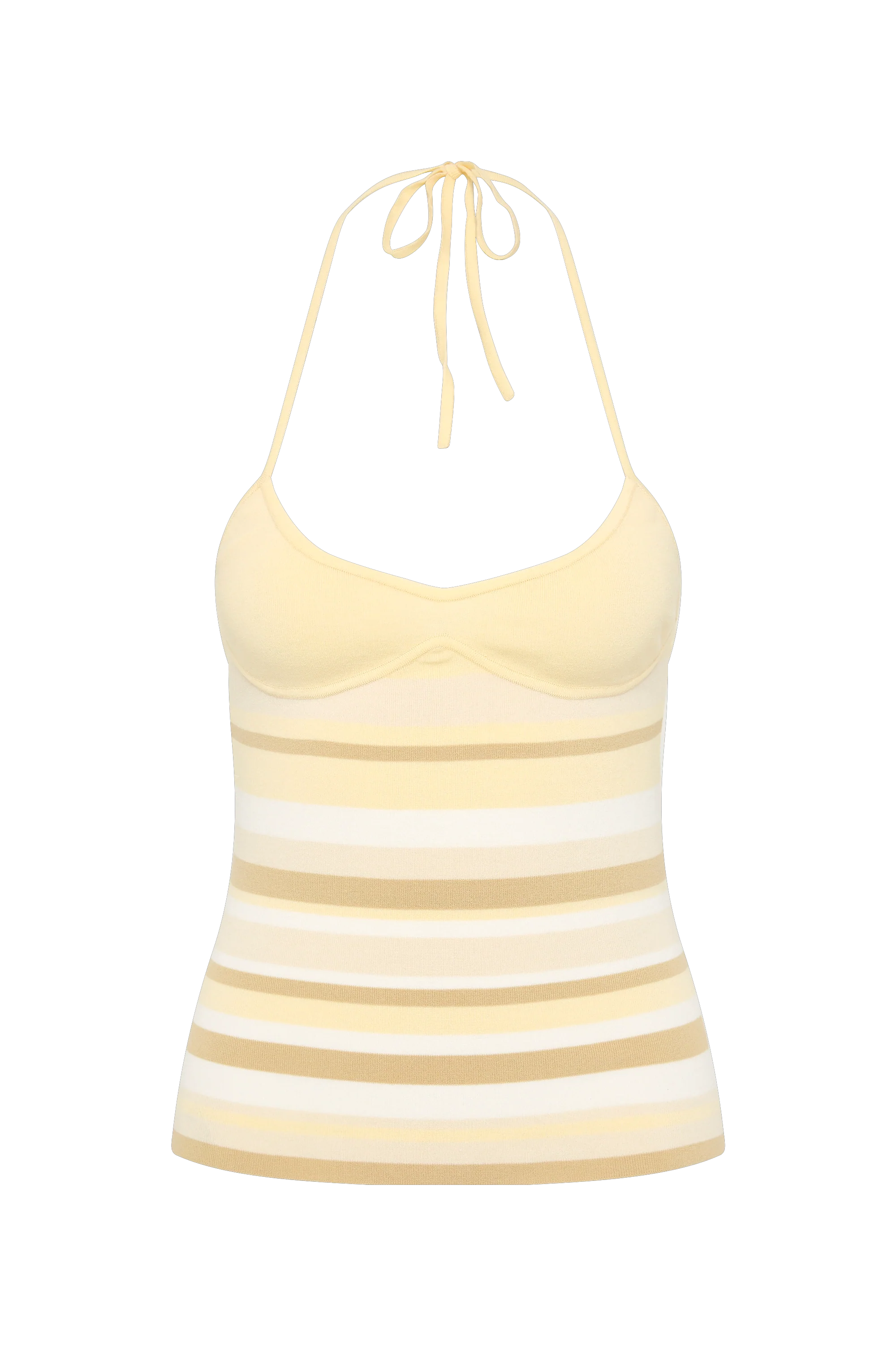 Citara Halter Top Butter Stripe - Final Sale - Image 8