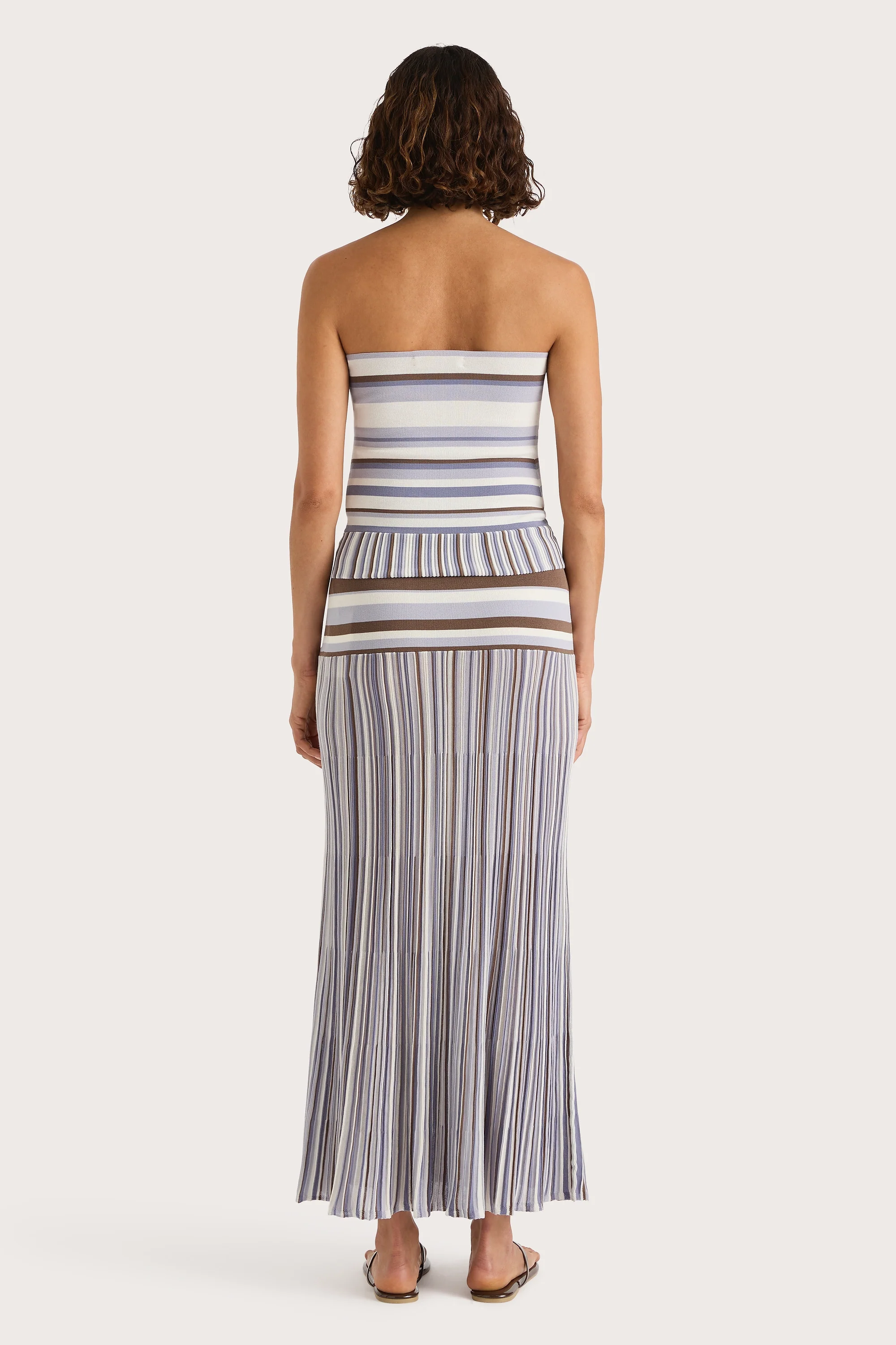 Citara Skirt Pale Blue Stripe - Final Sale - Image 10