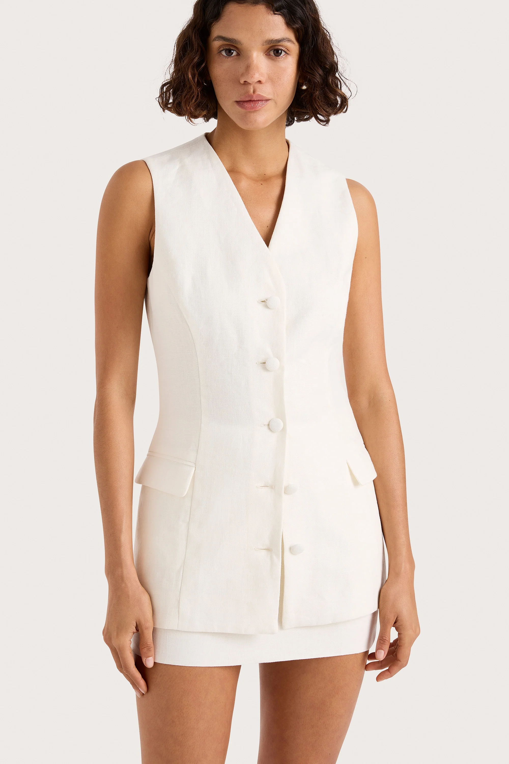 Eloise Vest White - Final Sale - Image 4