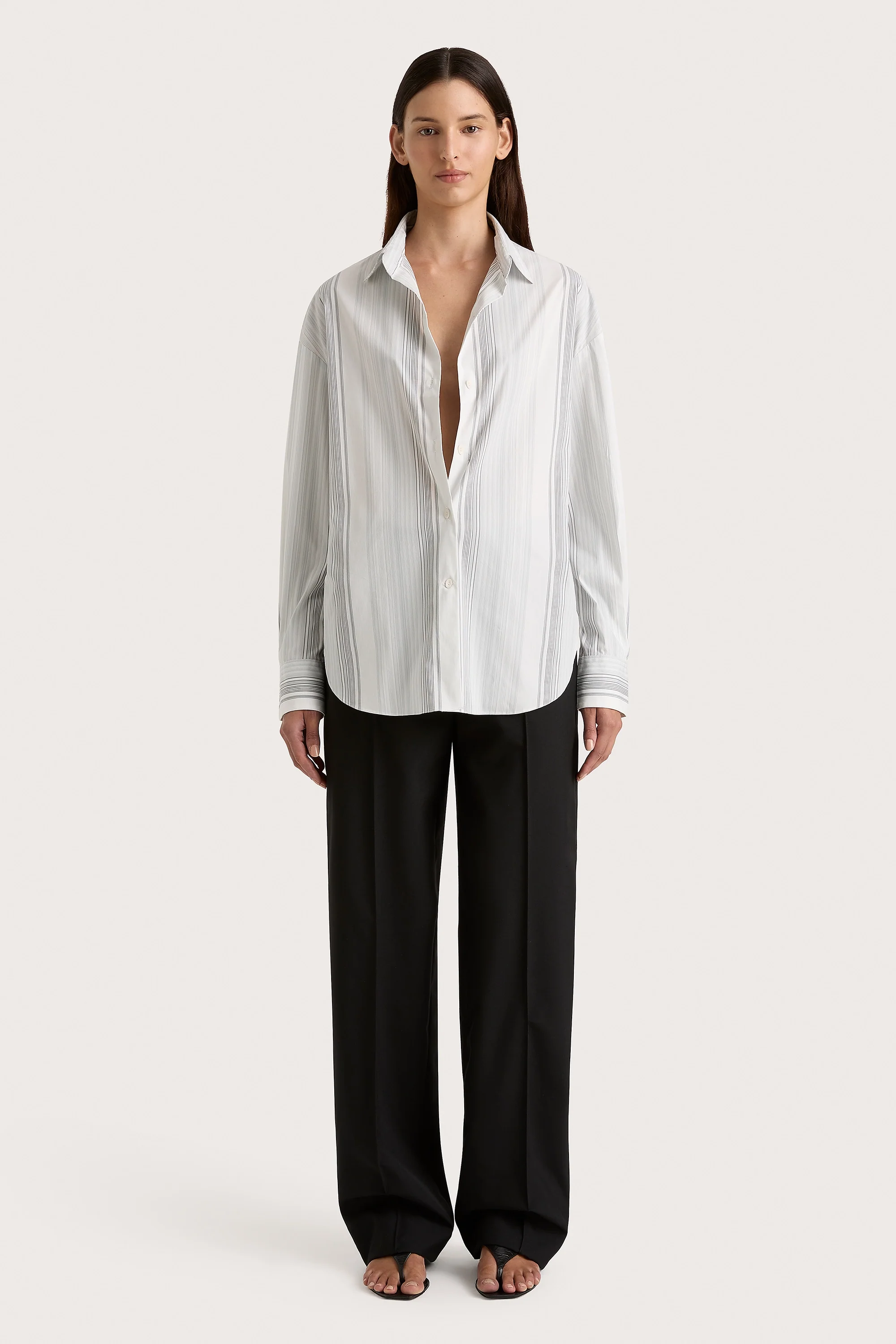 En Vau Shirt Striped Soft Blue - Final Sale - Image 3