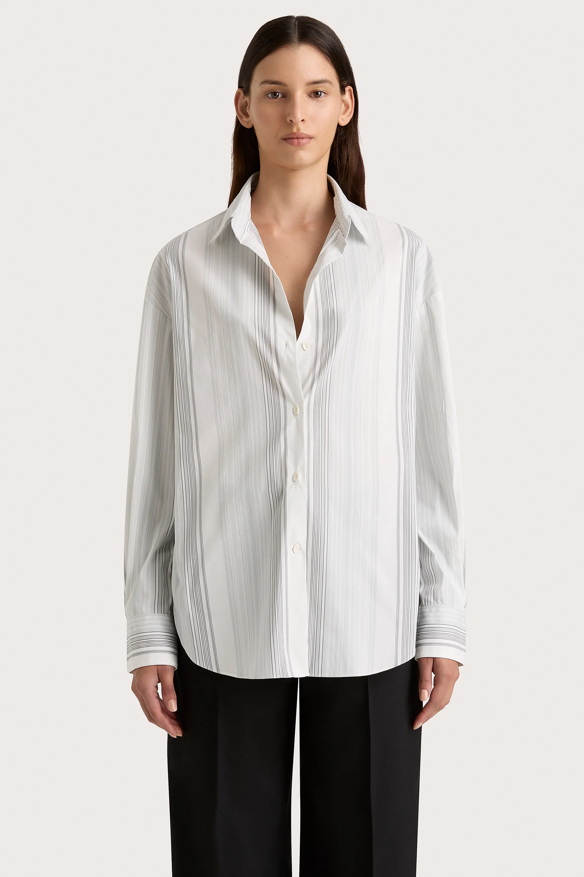 En Vau Shirt Striped Soft Blue - Final Sale - Image 5