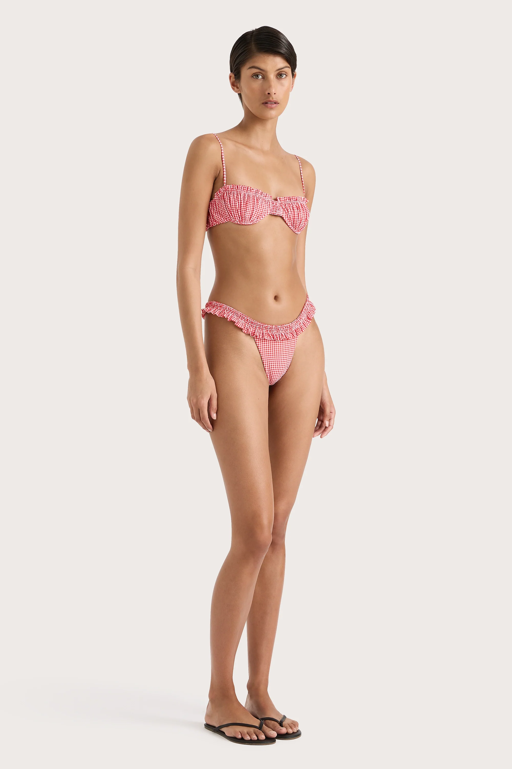 Esterel Bikini Bottom Gingham Red - Final Sale - Image 4