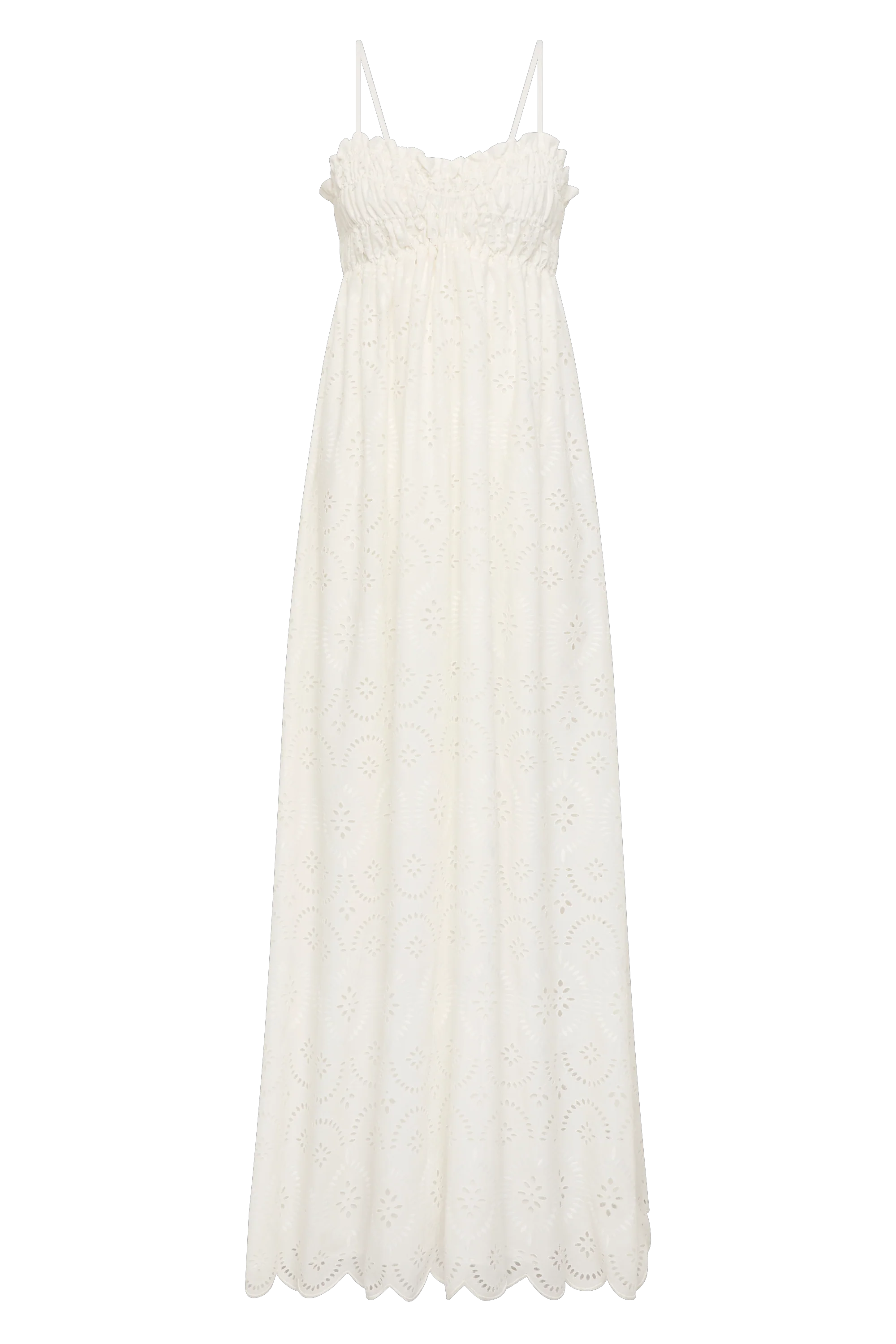 Etta Maxi Dress Bianca Broderie White - Image 6