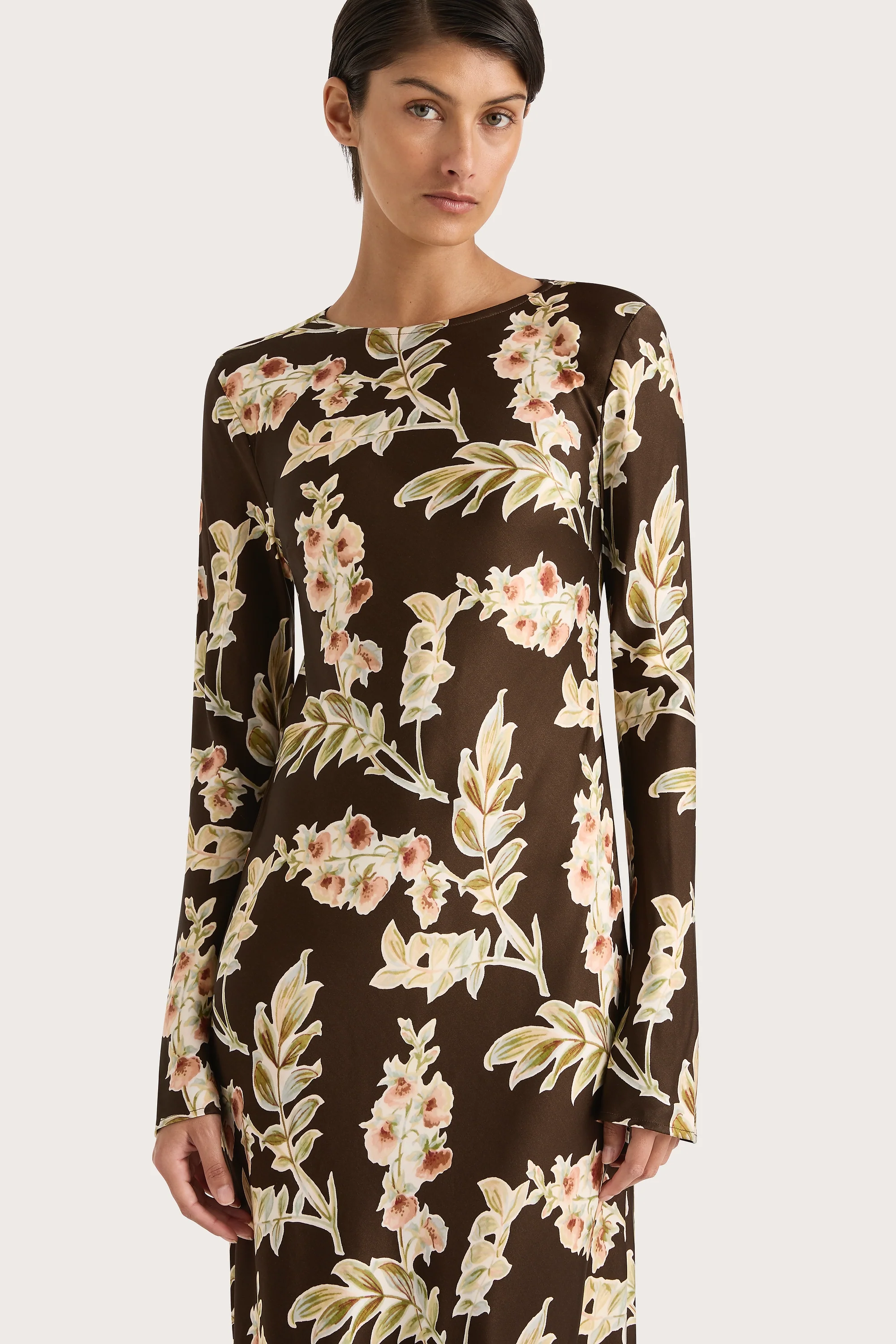 Faroe Maxi Dress Jardin Floral Chocolate - Final Sale - Image 3