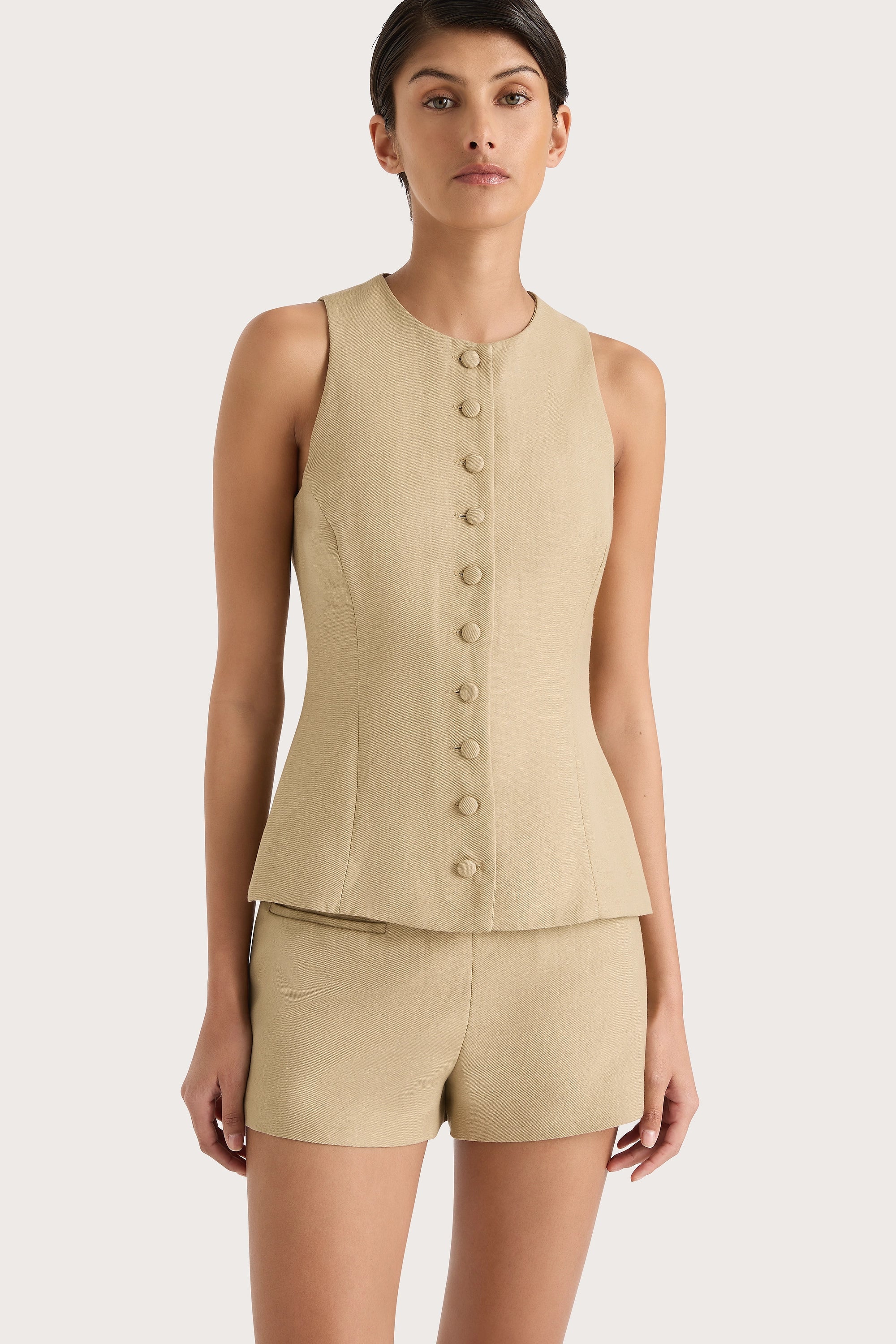 Florine Mini Shorts Caramel - Final Sale - Image 4