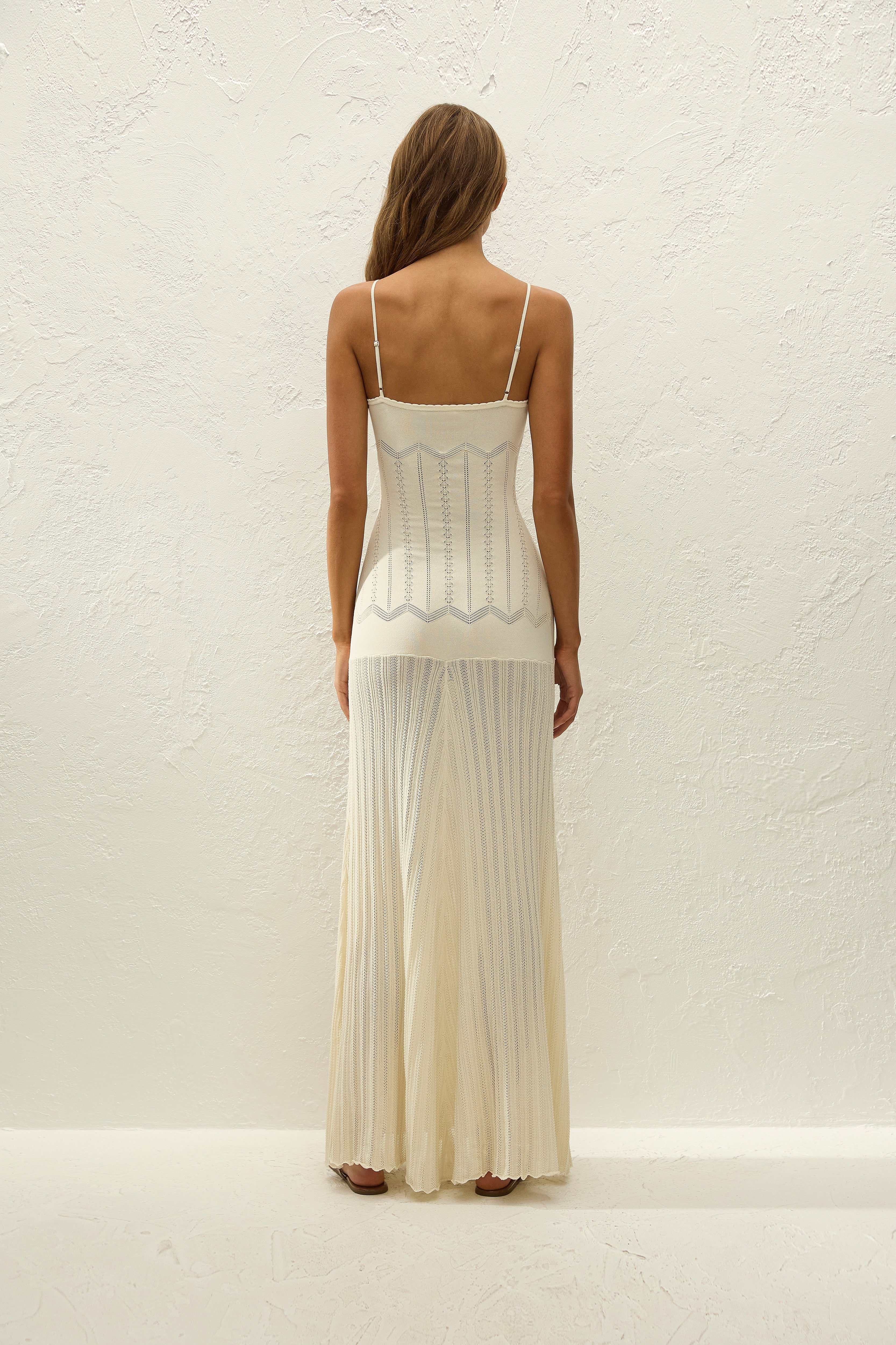 Irene Maxi Dress Maja Pointelle Vintage White - Image 5