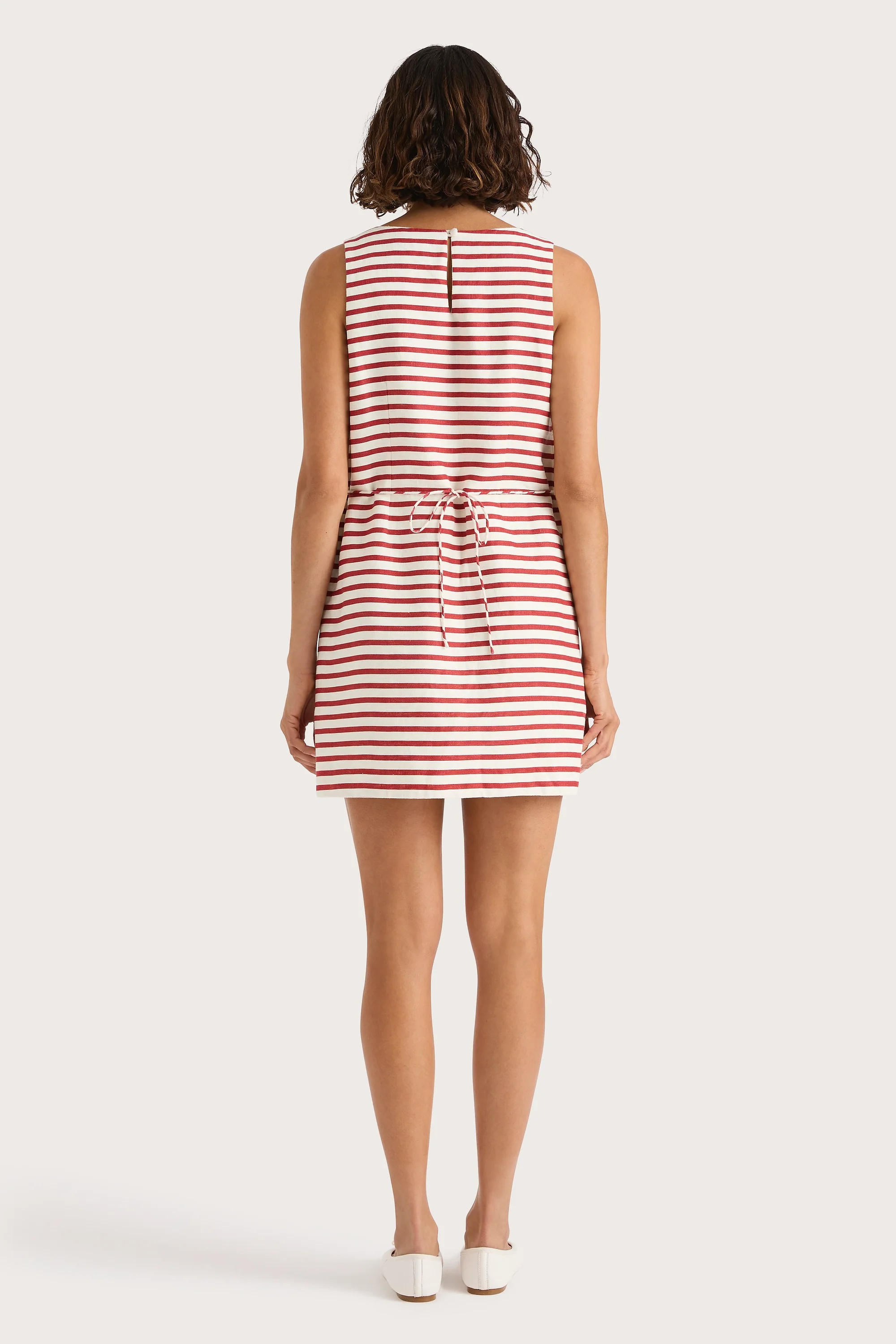 Kelly Mini Dress Breton Stripe Red - Final Sale - Image 6