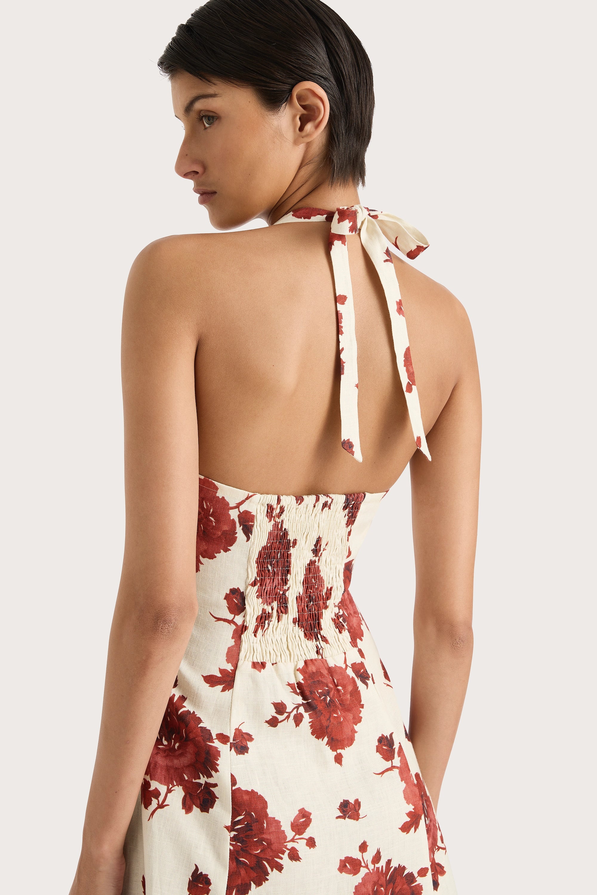 Marais Midi Dress Cecile Floral Garnet - Final Sale - Image 3