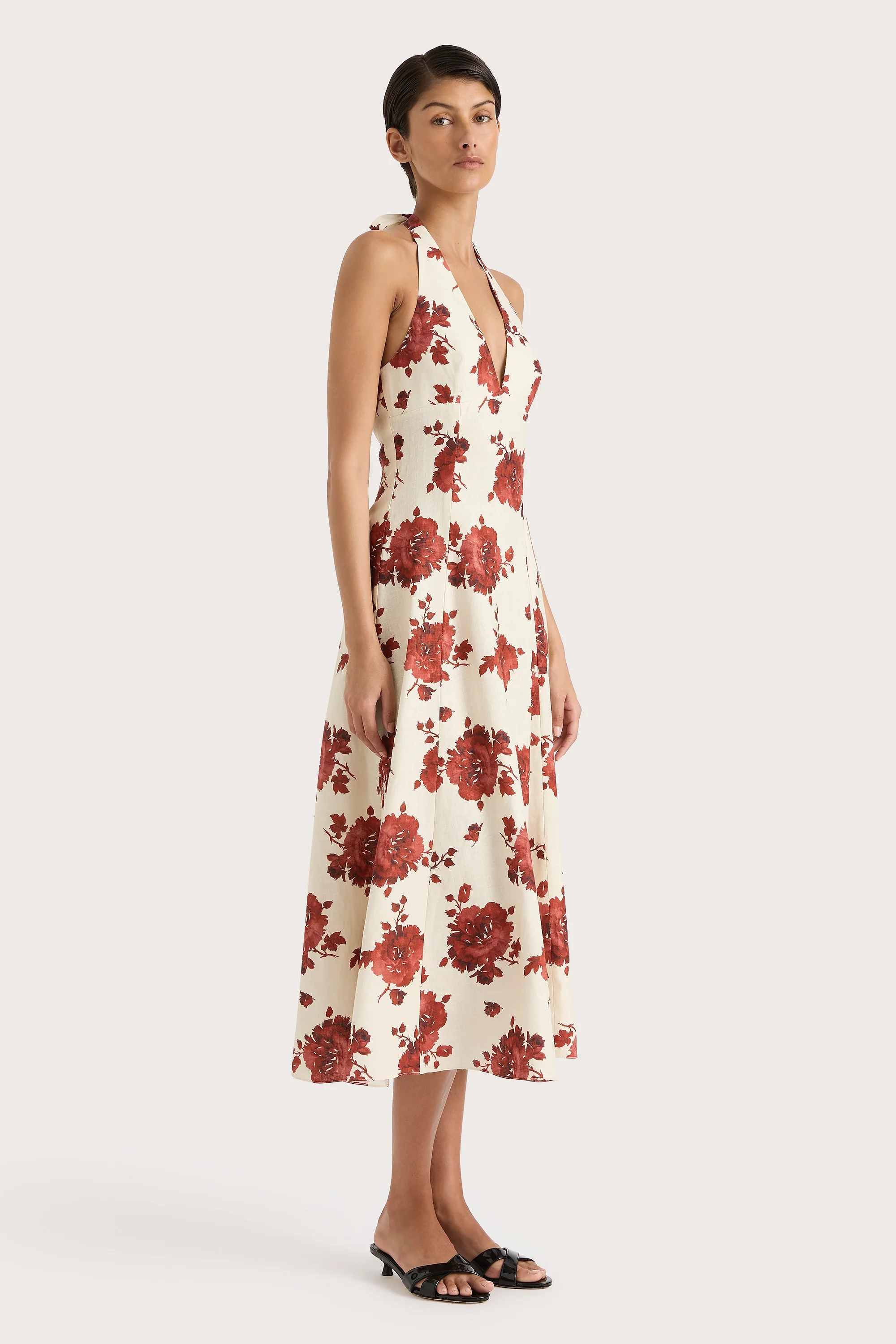 Marais Midi Dress Cecile Floral Garnet - Final Sale - Image 4