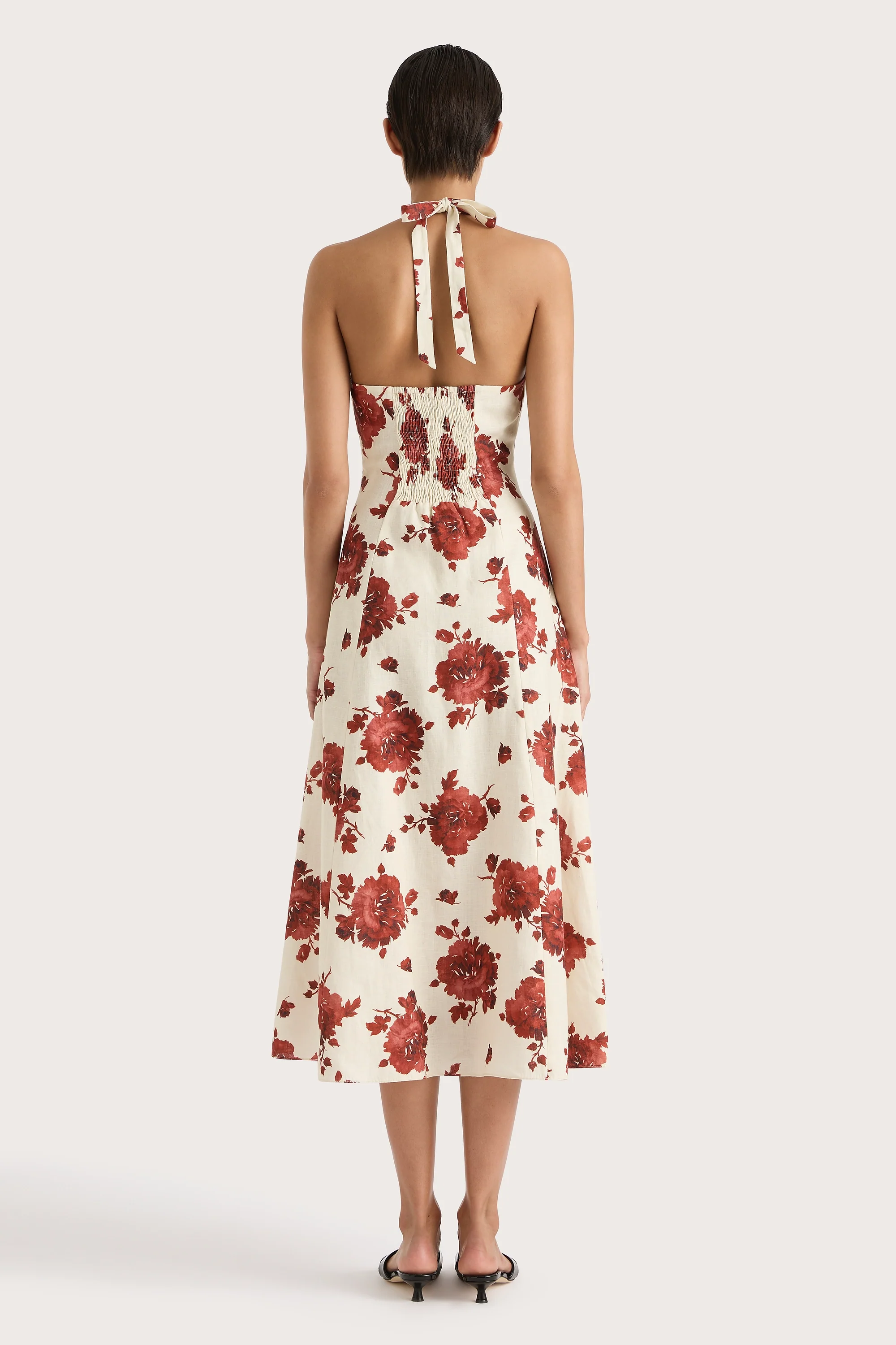 Marais Midi Dress Cecile Floral Garnet - Final Sale - Image 5