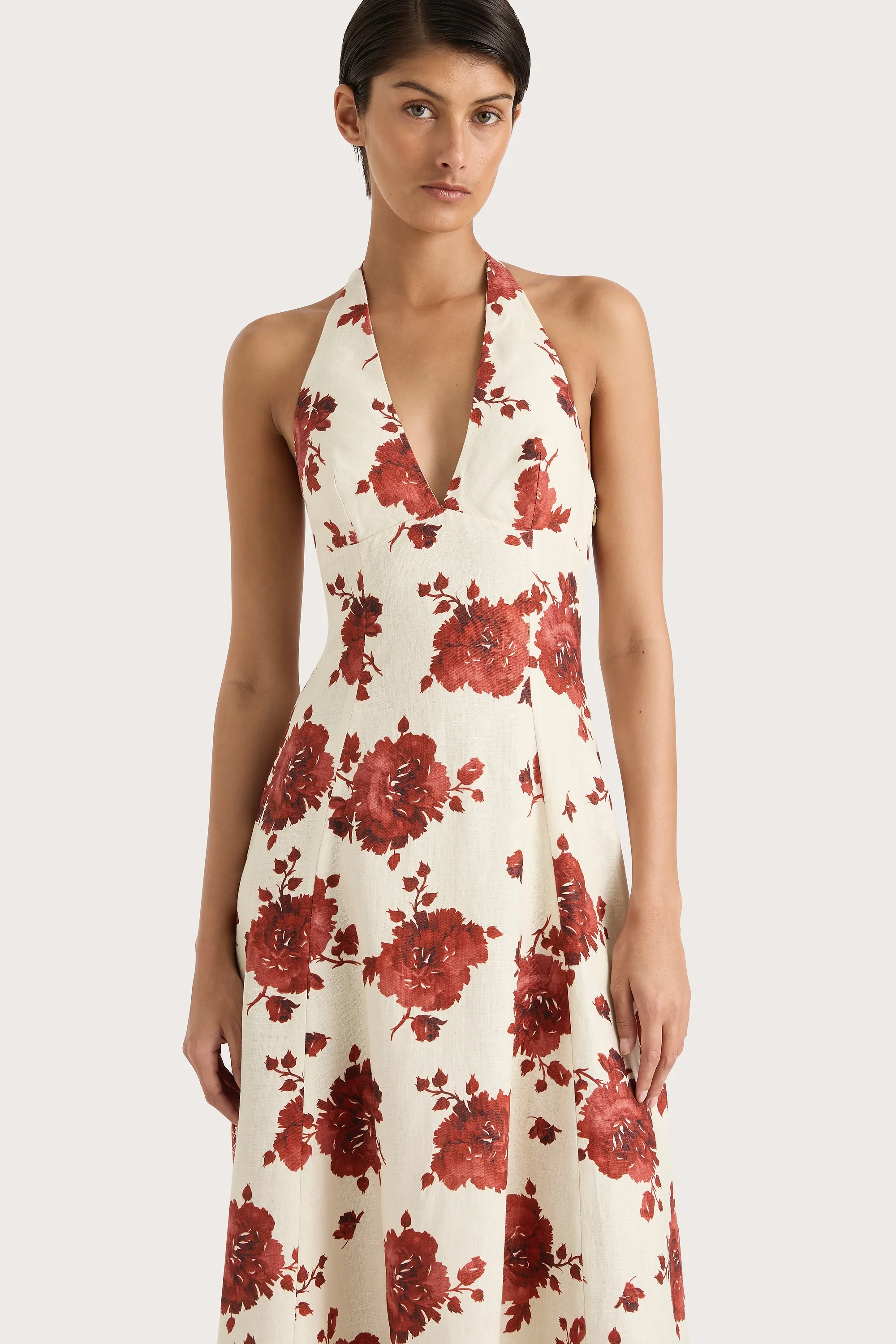 Marais Midi Dress Cecile Floral Garnet - Final Sale - Image 6