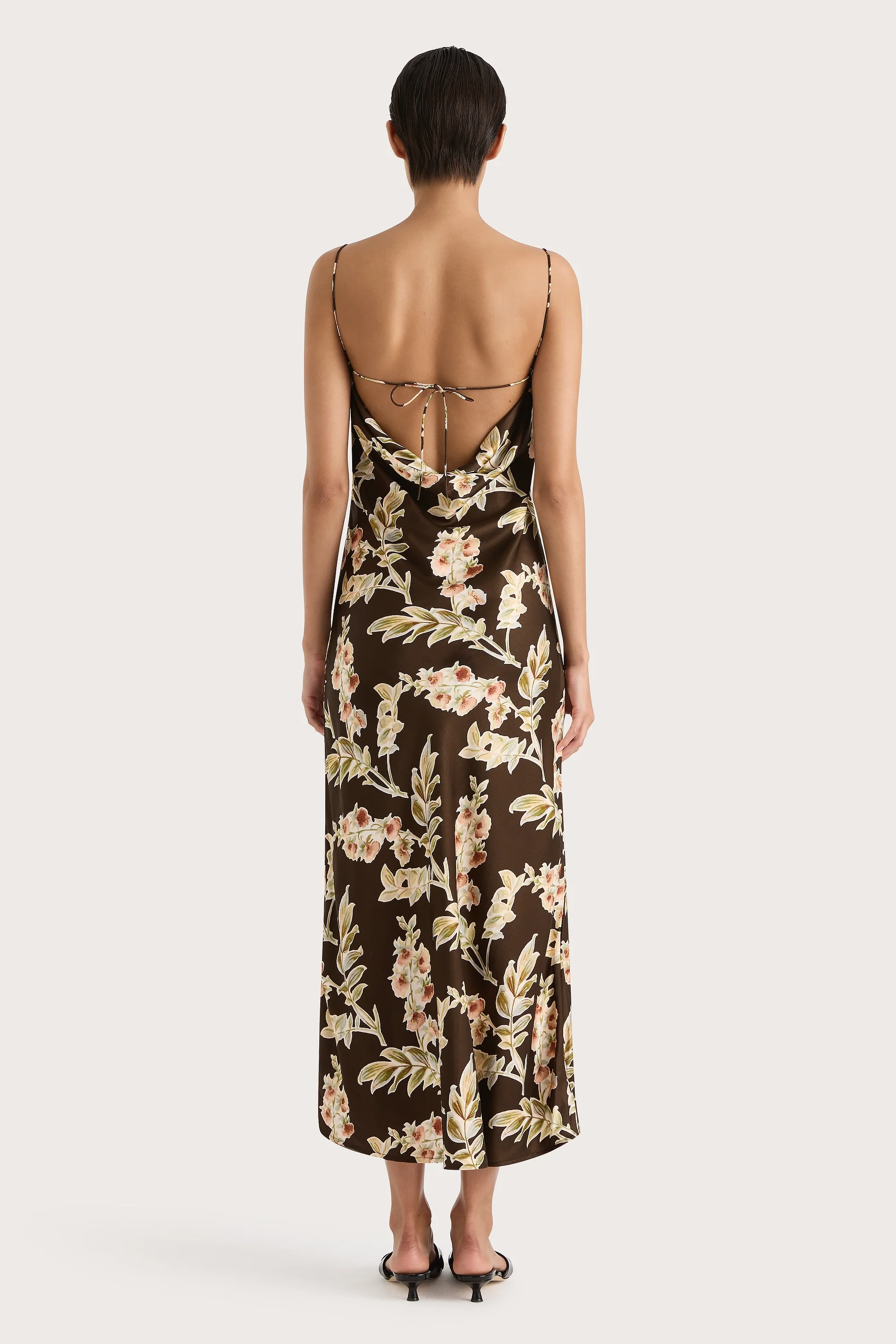 Yolaine Midi Dress Jardin Floral Chocolate - Final Sale - Image 5