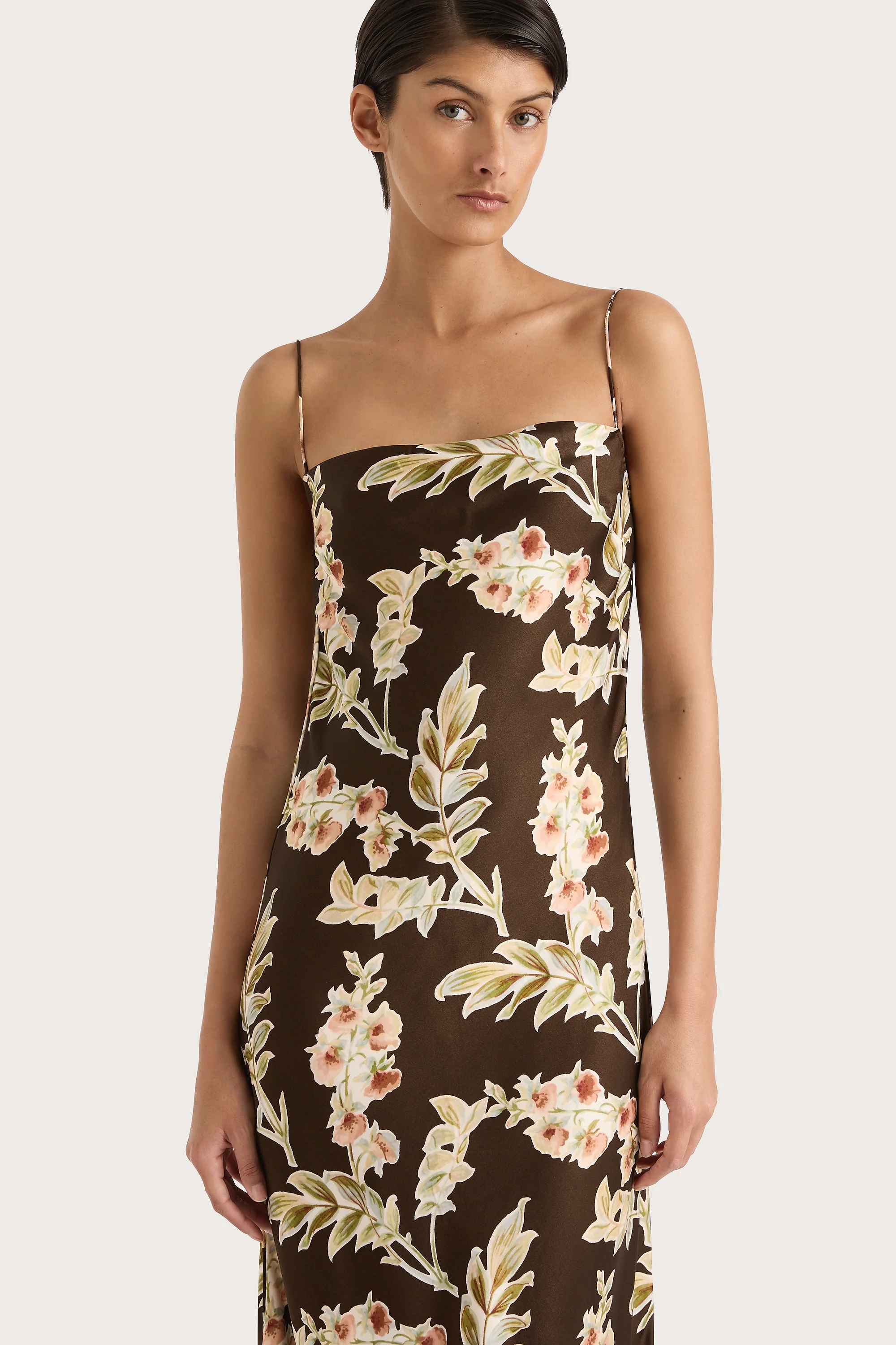 Yolaine Midi Dress Jardin Floral Chocolate - Final Sale - Image 6